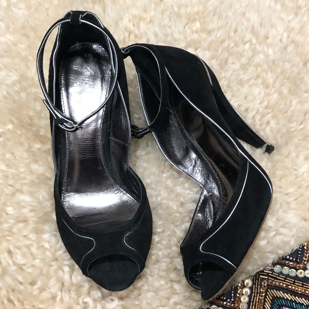 Black Suede Elie Tahari Heels